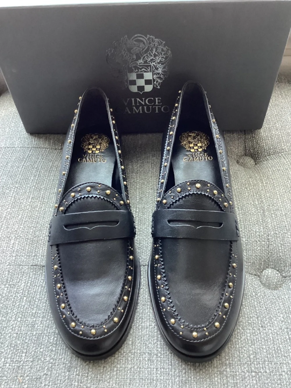 Vince Camuto Camdyn Studded Penny Loafer, size 8.5 - Picture 3 of 12